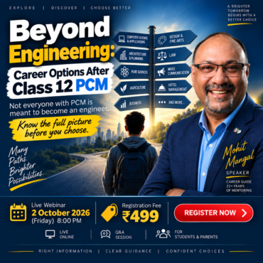 Beyond Engineering: Career Options After Class 12 PCM – Live Webinar – 2 Oct 2026 (8:00 PM)